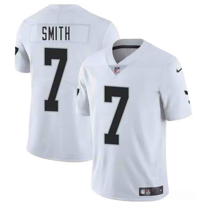 Men's Las Vegas Raiders #7 Geno Smith White 2025 Vapor Stitched Football Jersey